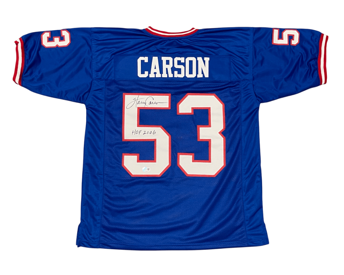 Harry Carson Signed New York Giants Custom Jersey w/ HOF 2006 Beckett W BAS COA
