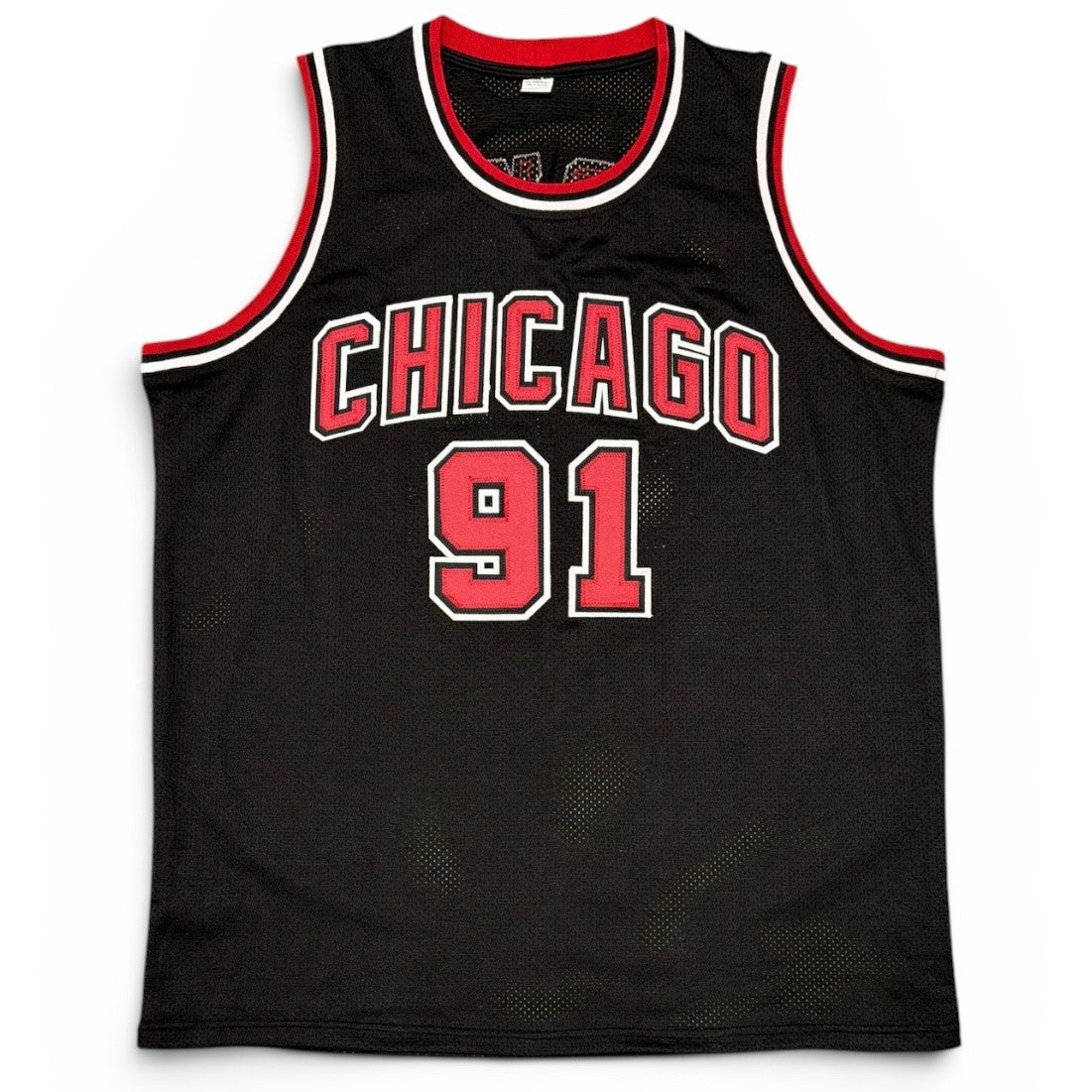 Dennis Rodman Signed Chicago Bulls Custom Jersey Beckett Witness BAS COA