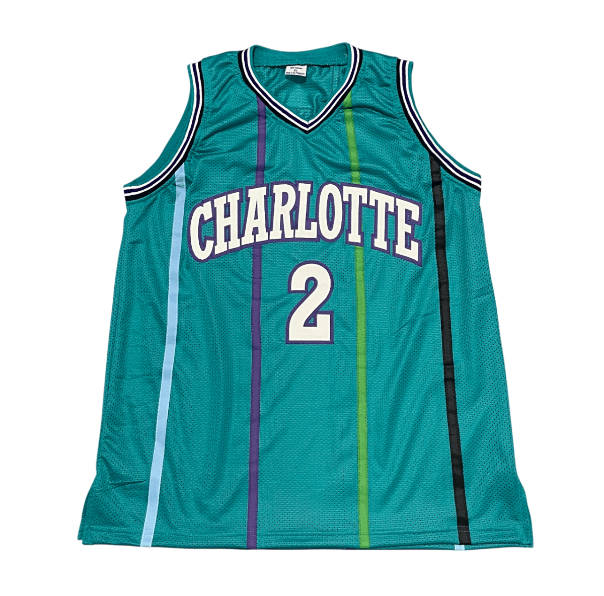 Larry Johnson Signed Custom Charlotte Jersey Beckett Witness BAS COA
