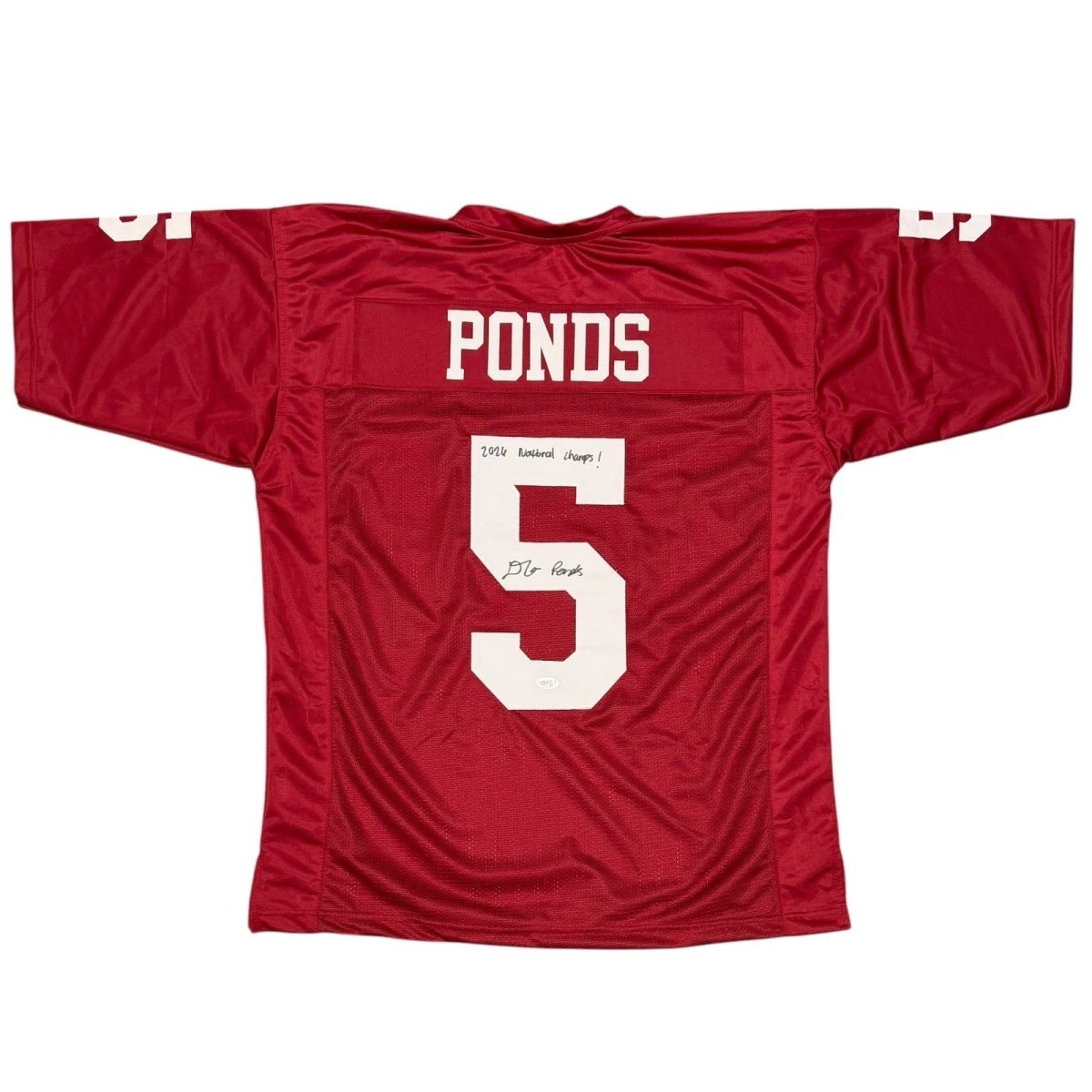 D'Angelo Ponds Signed Indiana Custom Jersey w/ 2026 National Champs JSA Wit COA