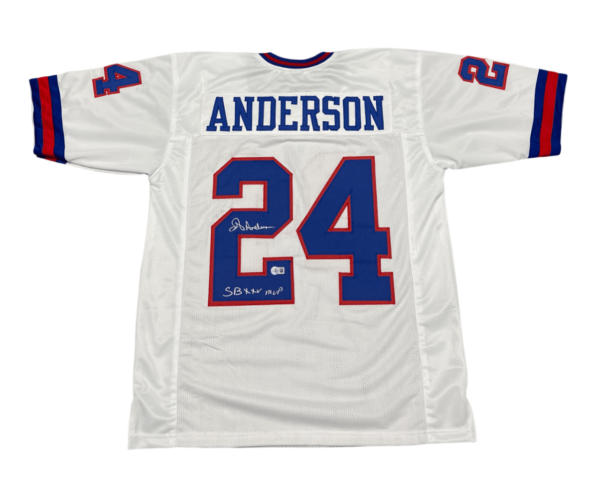 Ottis Anderson Signed Auto Giants Custom Jersey w/ SB XXV MVP Beckett BAS COA
