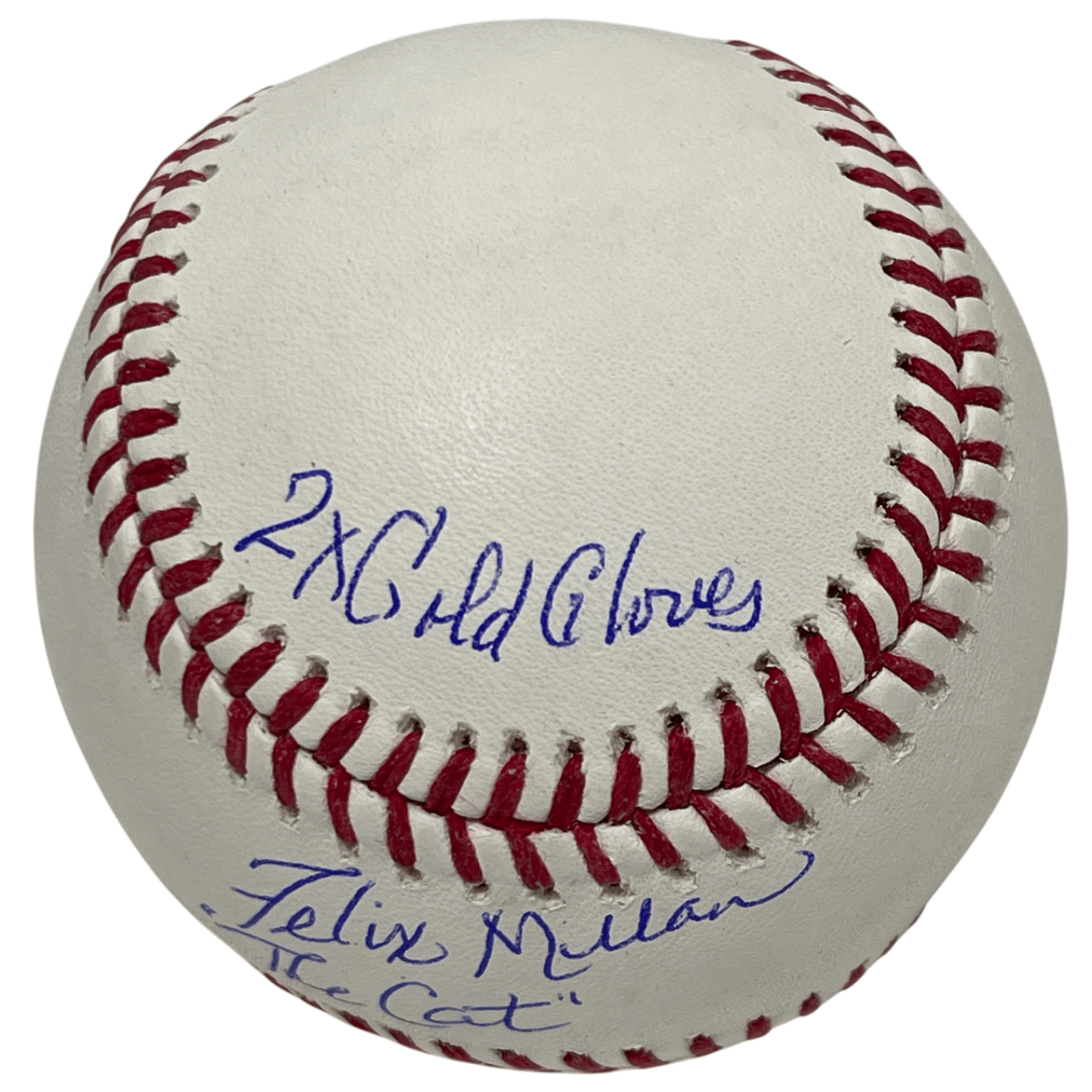 Felix Millan Signed Autographed ROMLB Baseball w/ 3x Ins Beckett Witness BAS COA