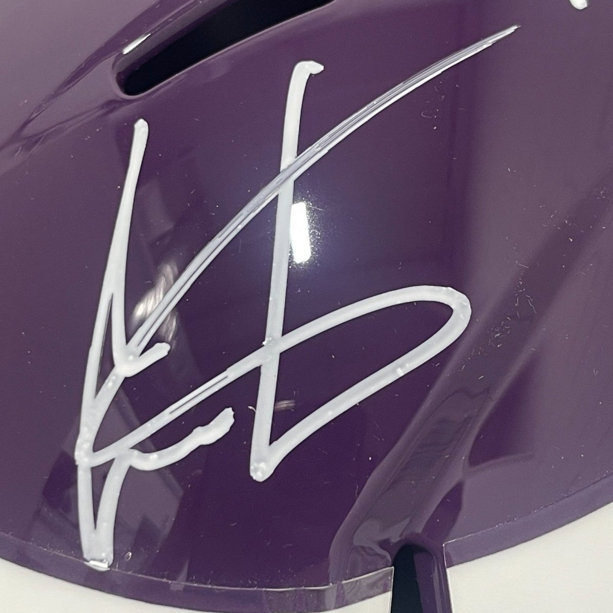 Cris Carter Signed Vikings TB Full Size FS Helmet w/ HOF + TDs Beckett W BAS COA