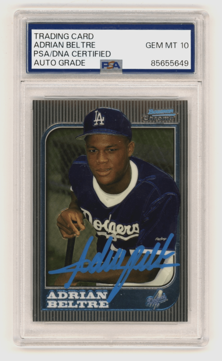 Adrian Beltre 1997 Bowman Chrome #182 Signed Rookie RC PSA 10 Auto Dodgers HOF