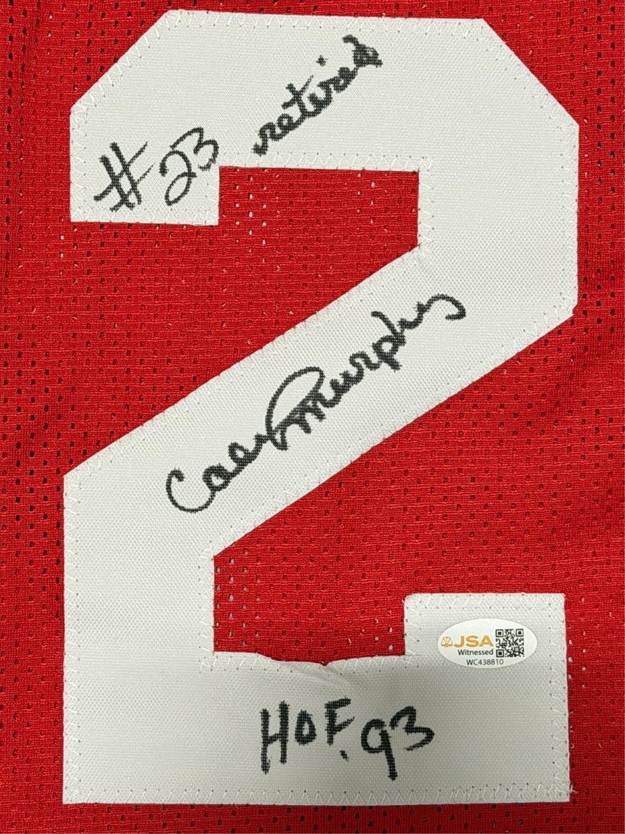 Calvin Murphy Signed Houston Rockets Custom Jersey w/ 2 Insc JSA Witness COA