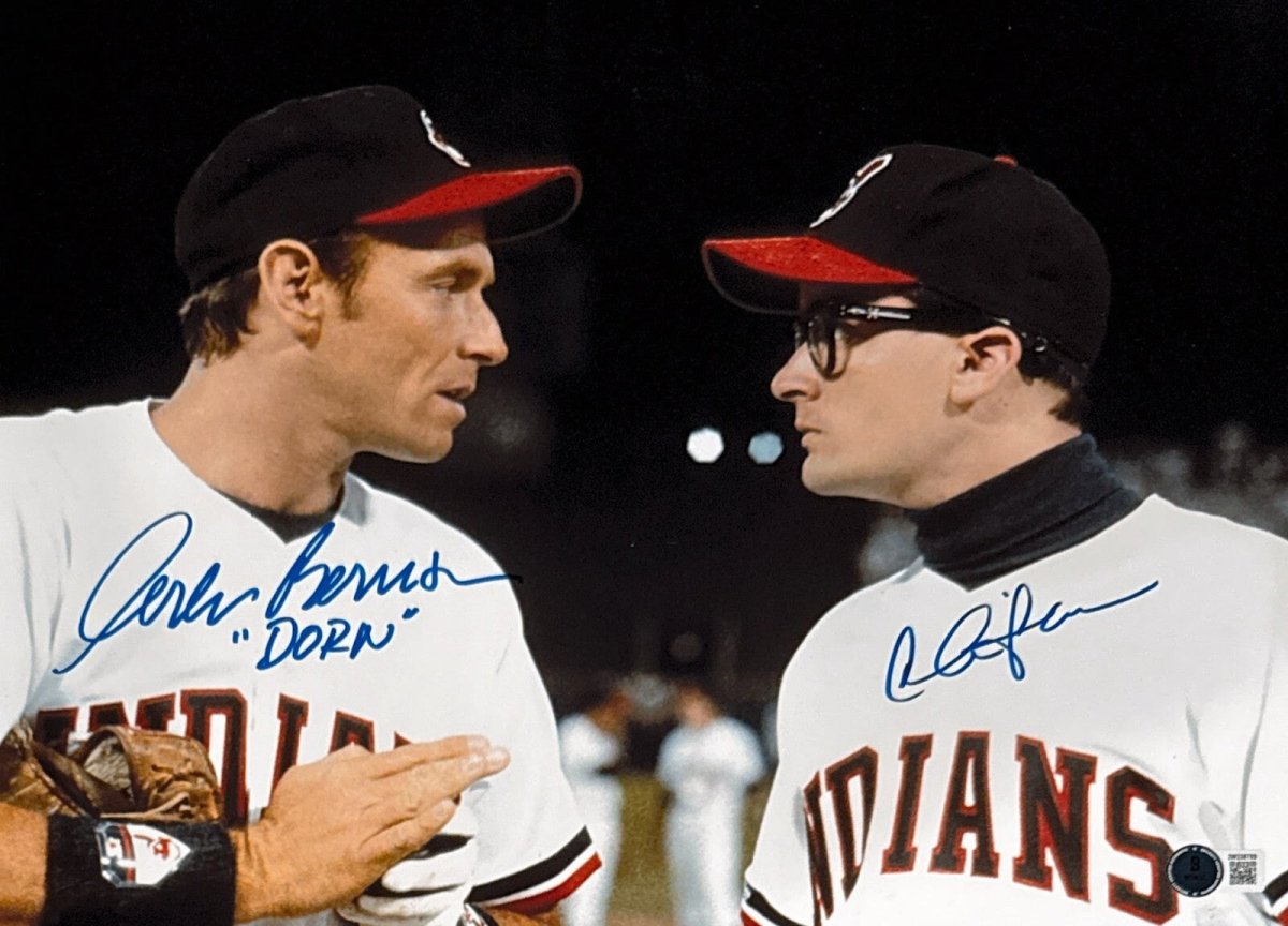 Charlie Sheen & Corbin Bernsen Dual Signed 11x14 Photo Beckett Witness BAS COA