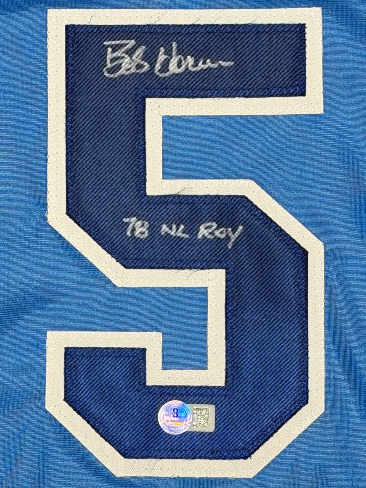 Bob Horner Signed Braves Custom Jersey w/ 78 NL ROY Beckett Witness BAS COA