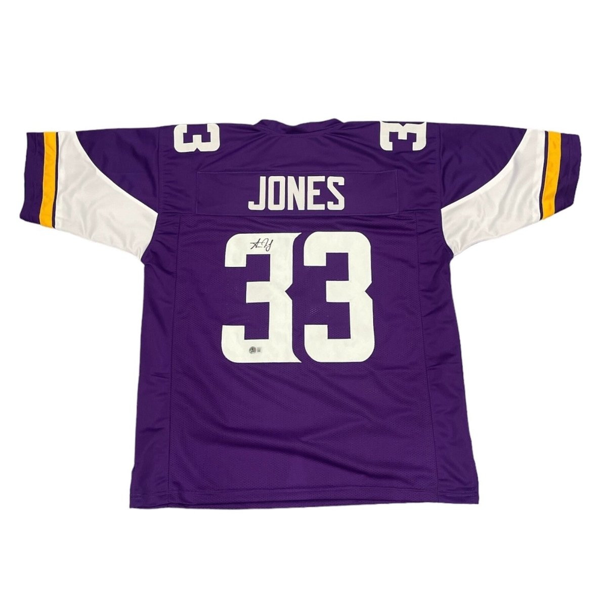 Aaron Jones Signed Minnesota Vikings Custom Jersey Beckett Witness BAS COA