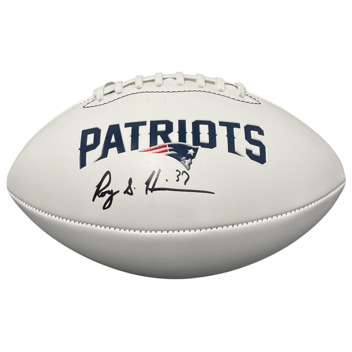 Rodney Harrison Signed New England Patriots White Football Beckett Wit BAS COA