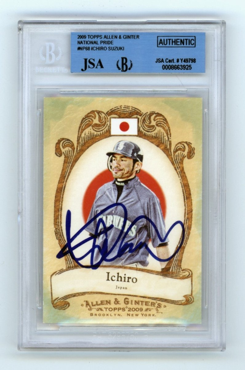 Ichiro Suzuki 2009 Topps Allen &amp; Ginter Signed National Pride JSA BGS Authentic