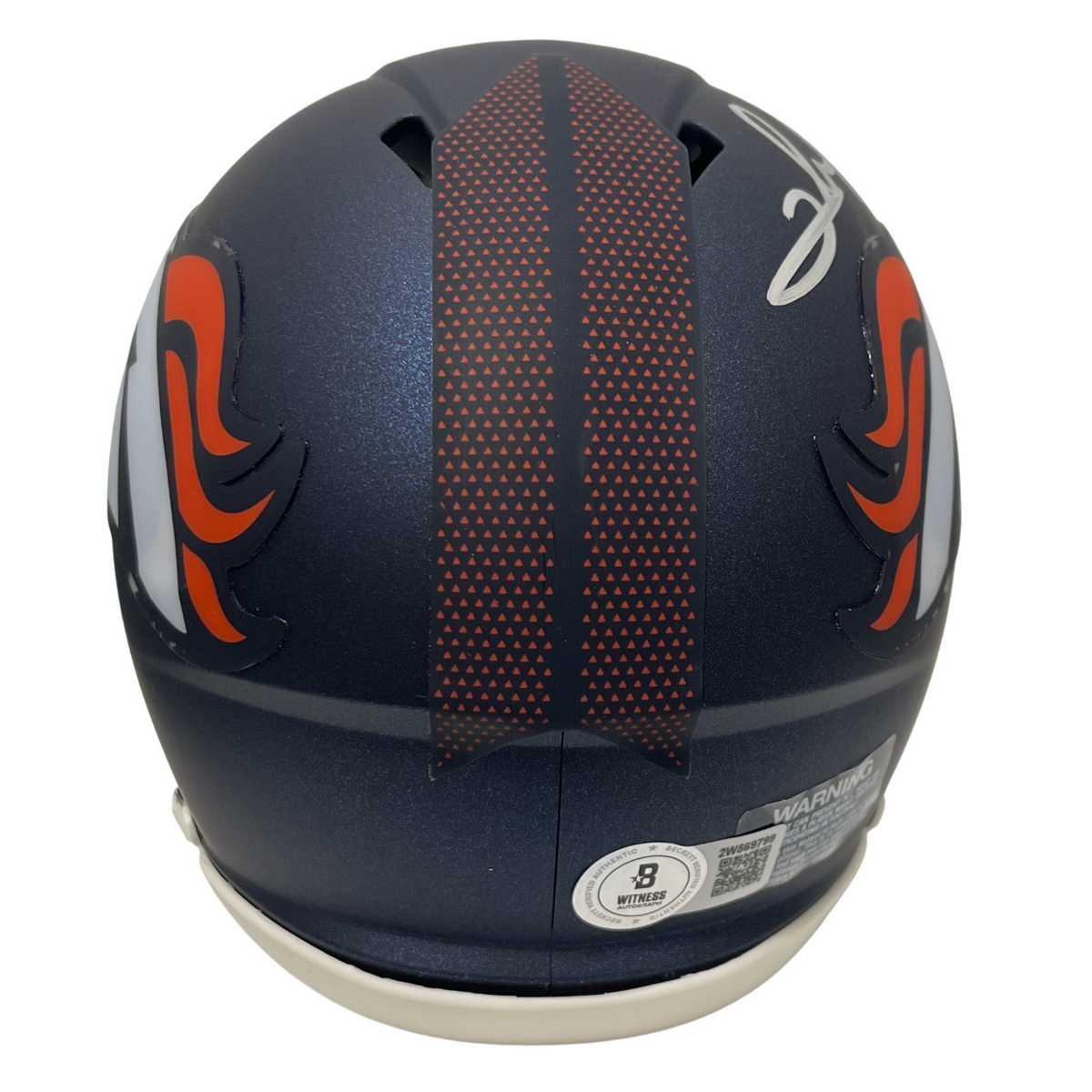 Clinton Portis Signed Auto Broncos Speed Mini Helmet Beckett Witness BAS COA