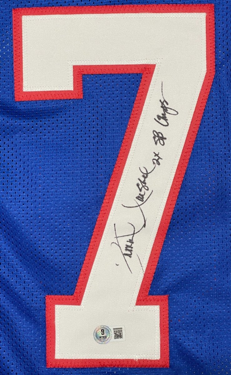 Leonard Marshall Signed New York Giants Custom Jersey 2x SB Champ Beckett W COA