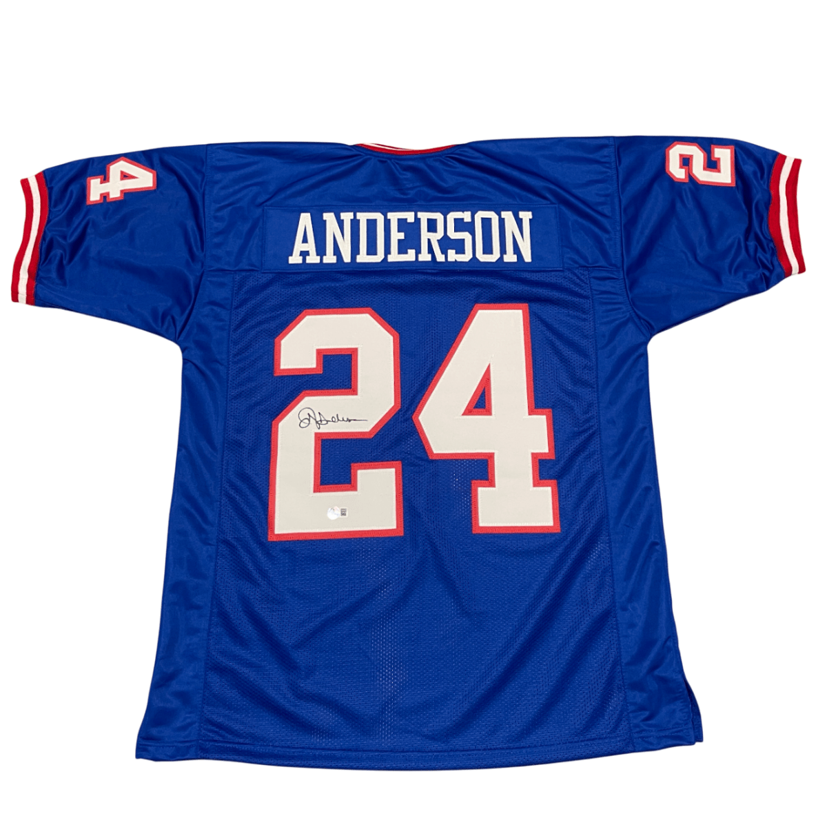 Ottis Anderson Signed New York Giants Custom Jersey Beckett Witness BAS COA