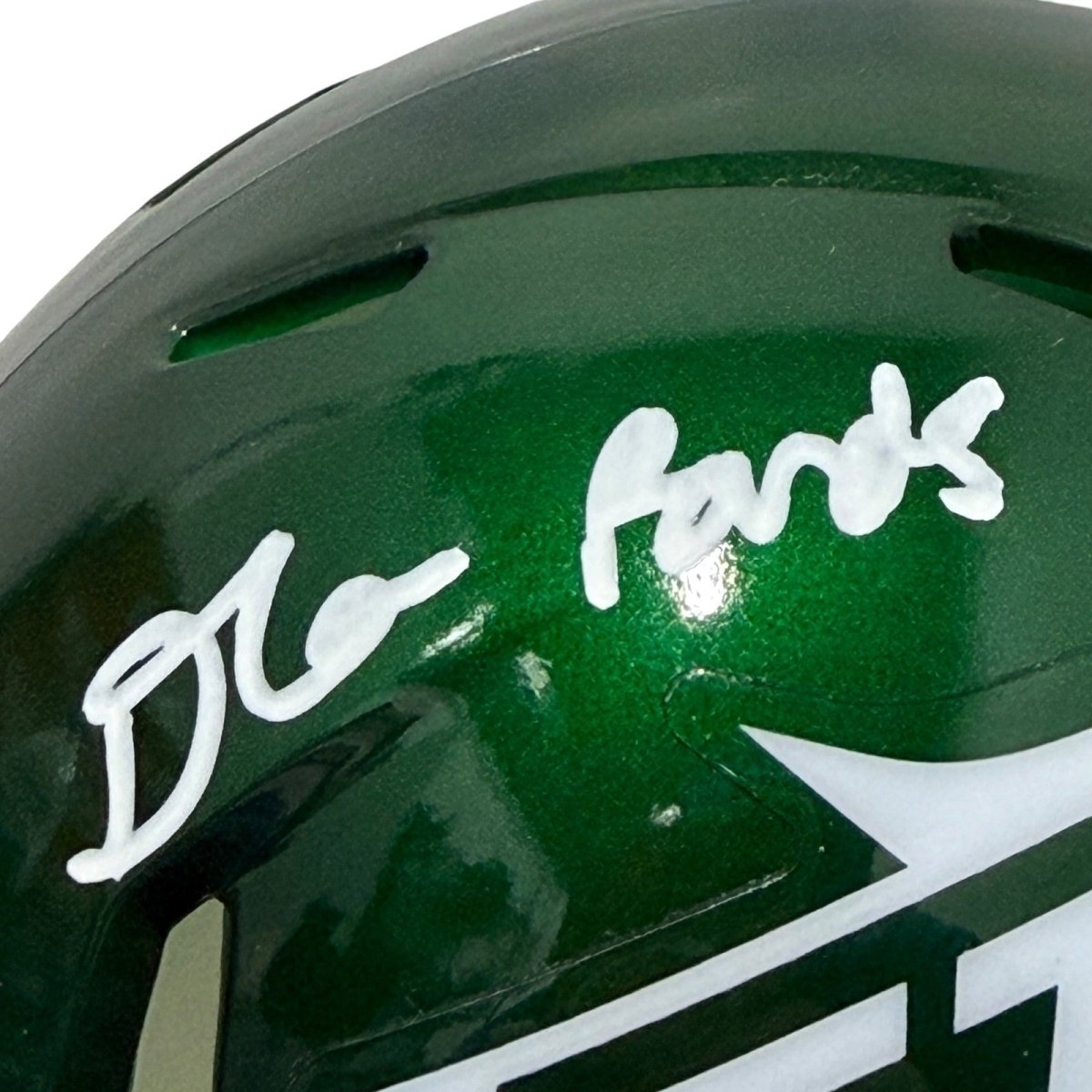 D'Angelo Ponds Signed New York Jets Speed Mini Helmet JSA Witness COA
