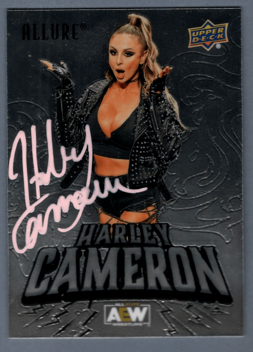 Harley Cameron Signed 2024 Upper Deck AEW Allure Auto #27 LSCM COA