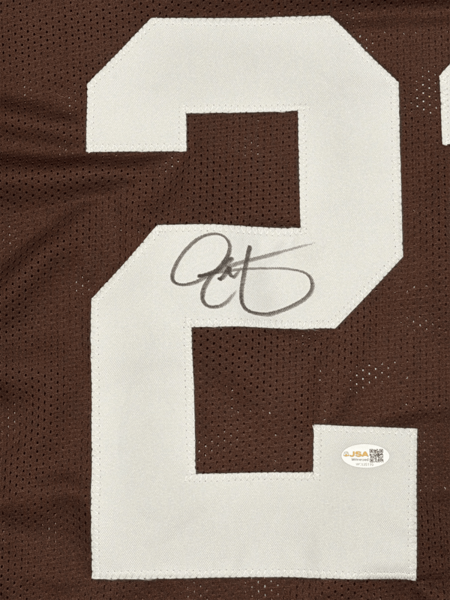 Eric Metcalf Signed Autographed Cleveland Browns Custom Jersey JSA Witness COA