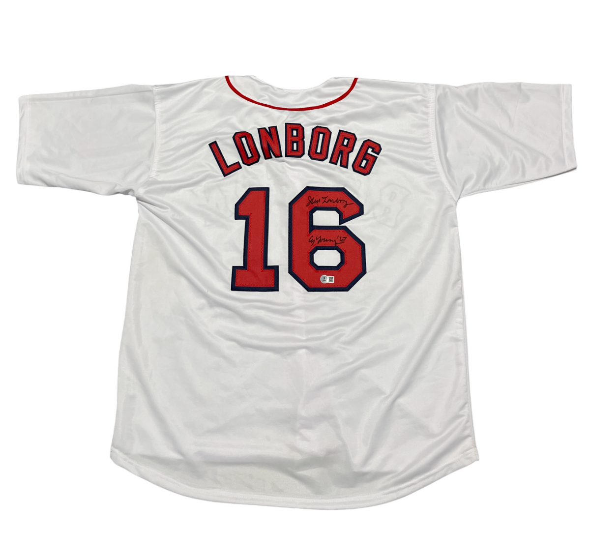 Jim Lonborg Signed Red Sox Custom Jersey w/ CY Young 67 Beckett Witness BAS COA