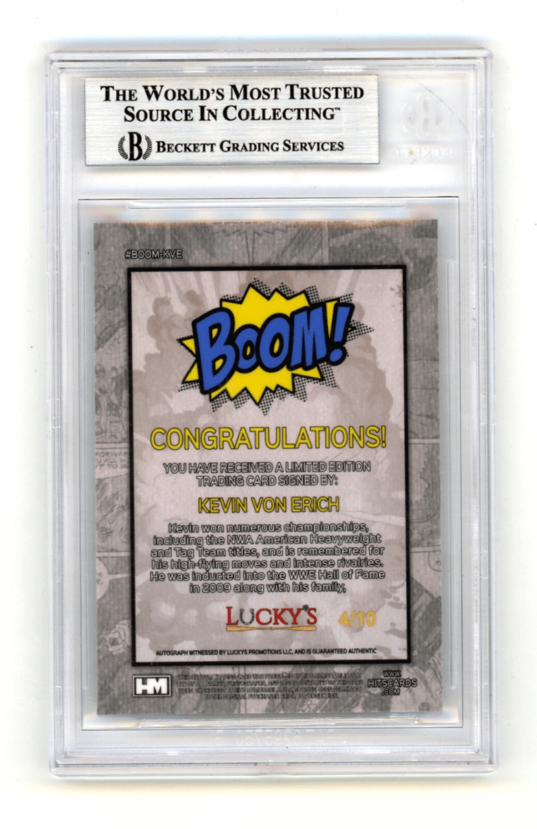 Kevin Von Erich 2024 Hits Memorabilia BOOM Silver /10 Signed BGS BAS Auto
