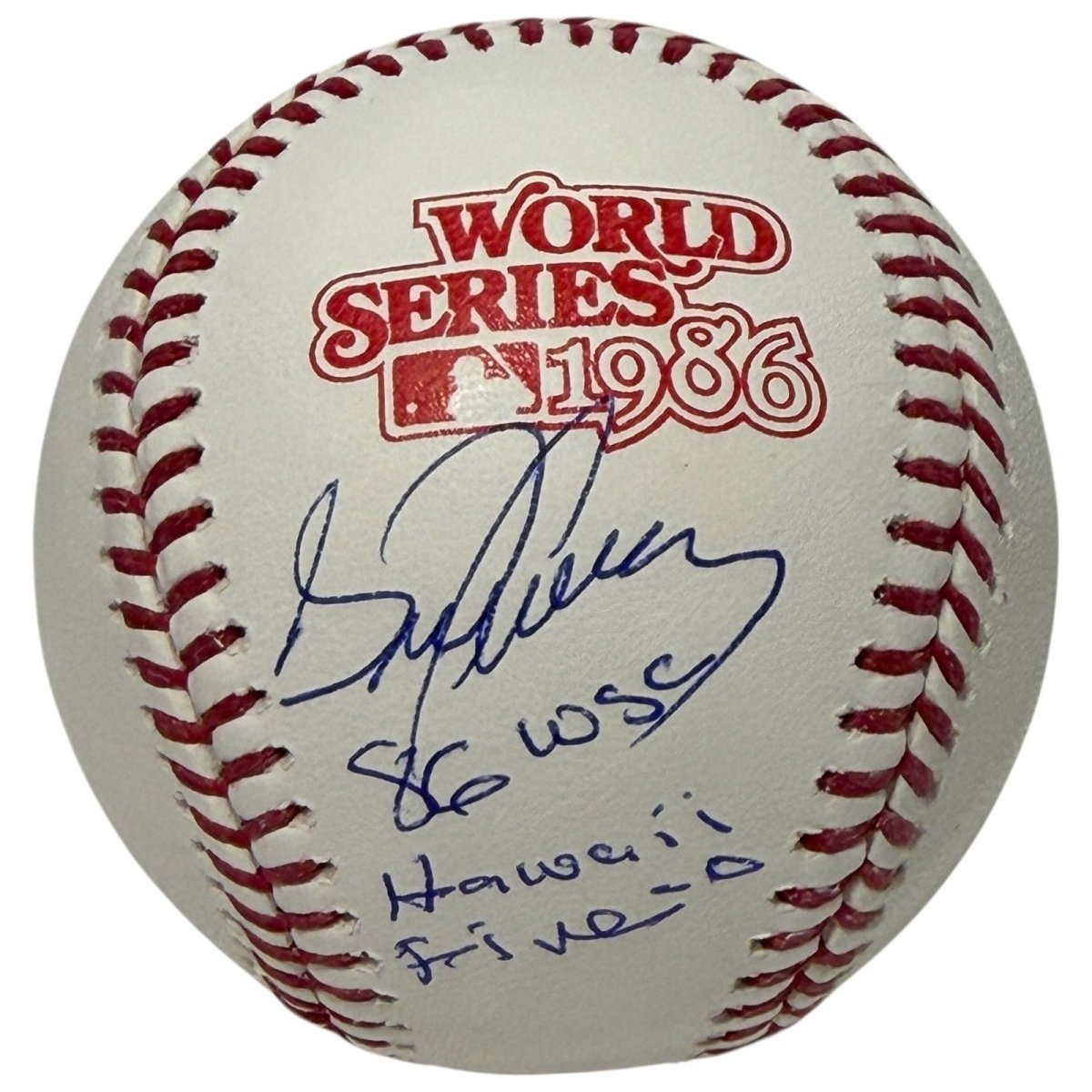 Sid Fernandez Signed 1986 World Series Baseball w/ 2 Insc JSA Witness COA