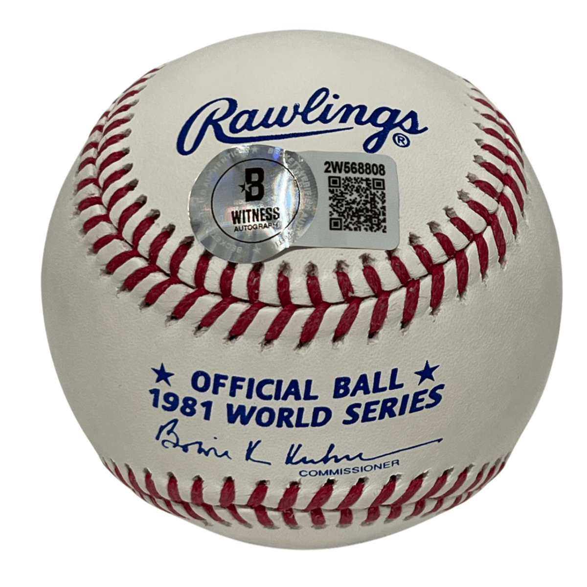 Rick Monday Signed Auto 1981 WS ROMLB Baseball w/ 81 WS Champs Beckett W BAS COA
