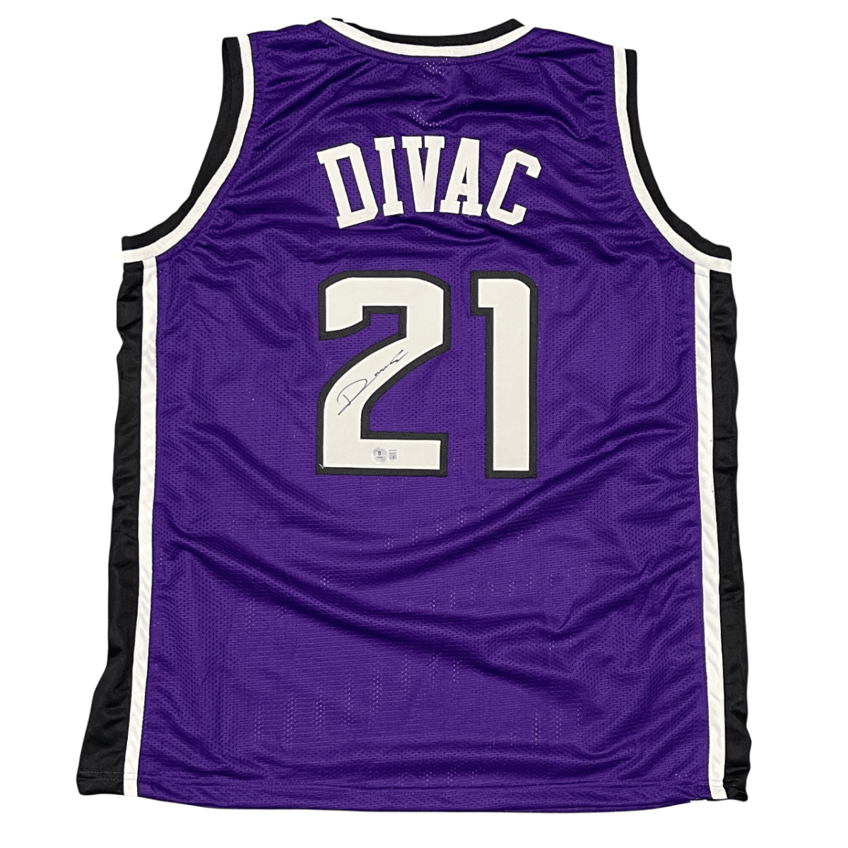 Vlade Divac Signed Sacramento Kings Custom Jersey Beckett Witness BAS COA
