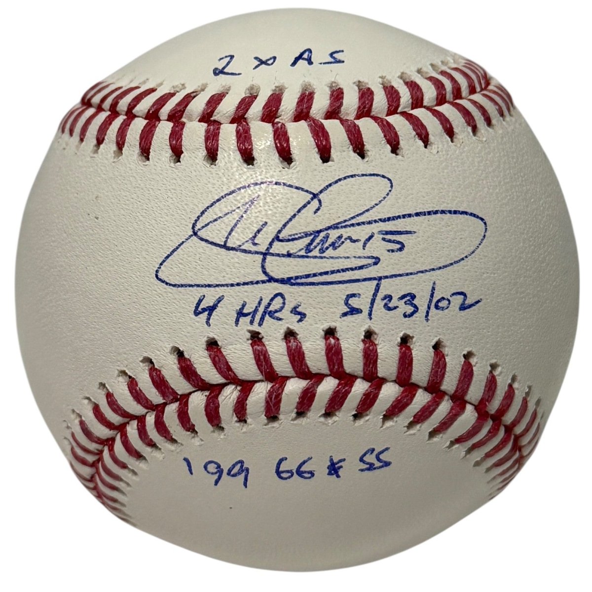 Shawn Green Signed Autographed ROMLB Baseball w/ 3 Insc JSA Witness COA