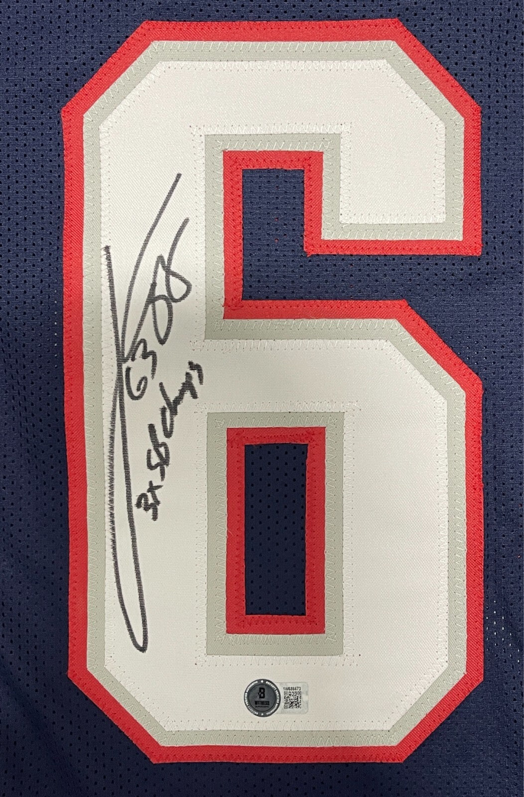 Joe Andruzzi Signed Patriots Custom Jersey w/ 3 SB Champ Beckett Witness BAS COA