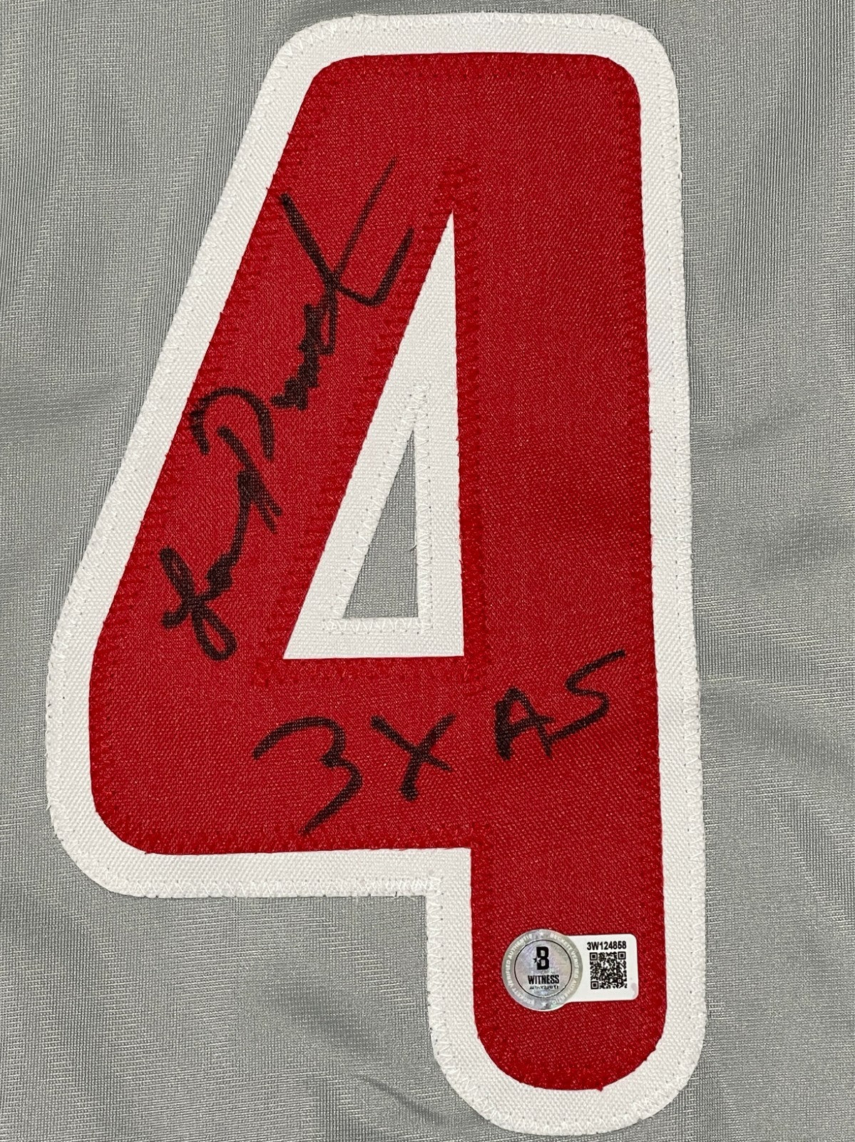 Lenny Dykstra Signed Phillies Custom Jersey w/ 3x AS Beckett Witness BAS COA