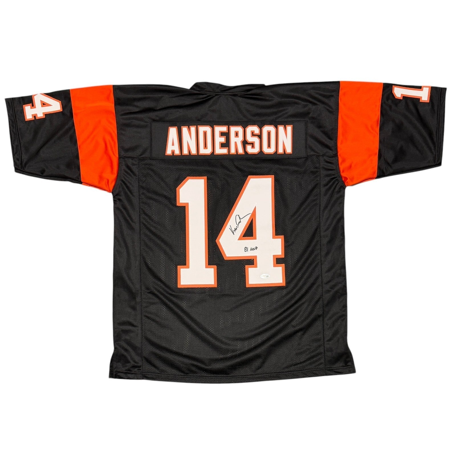Ken Anderson Signed Cincinnati Bengals Custom Jersey w/ 81 MVP JSA Witness COA