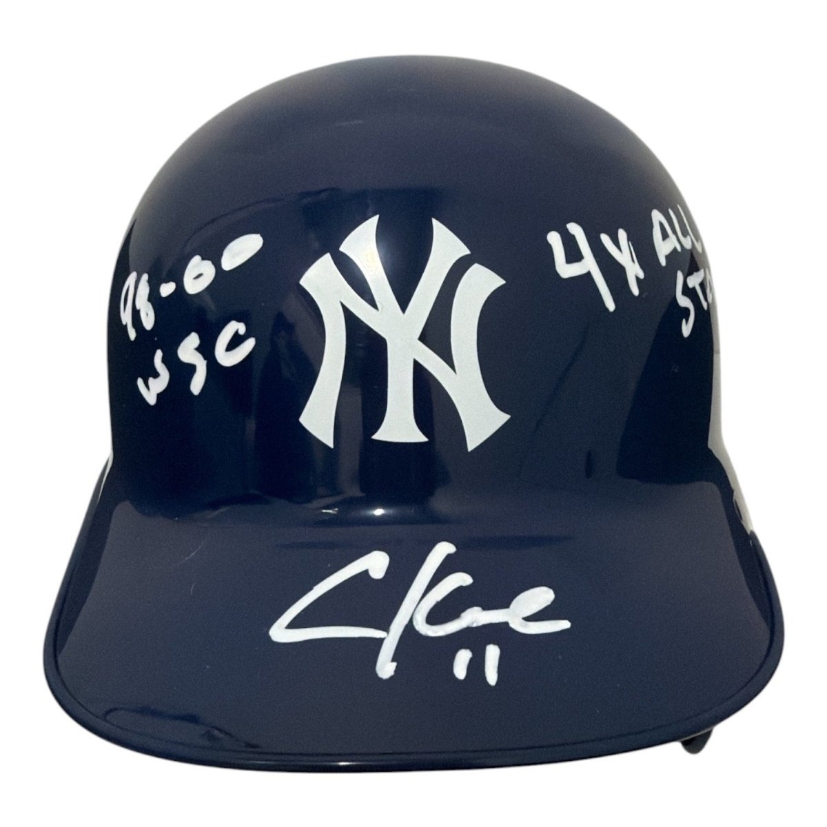 Chuck Knoblauch Signed Yankees Mini Helmet w/ 98-00 WSC + 4x AS JSA Witness COA