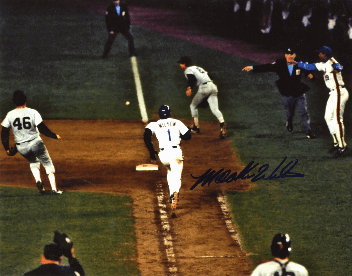 Mookie Wilson Signed NY Mets 1986 World Series Buckner 8x10 Photo LSCM COA #8