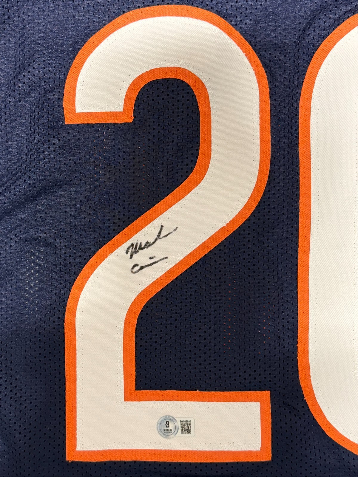 Mark Carrier Signed Chicago Bears Custom Jersey Beckett Witness BAS COA