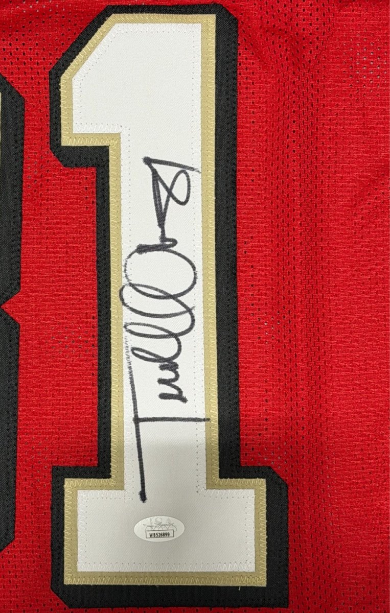 Terrell Owens Signed Autographed San Francisco 49ers Stat Custom Jersey JSA COA