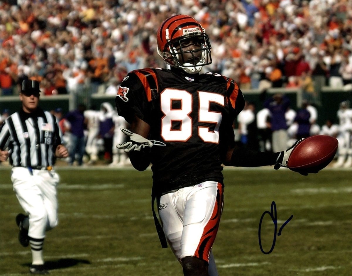 Chad Ochocinco Johnson Signed Cincinnati Bengals 8x10 Photo LSCM COA #3