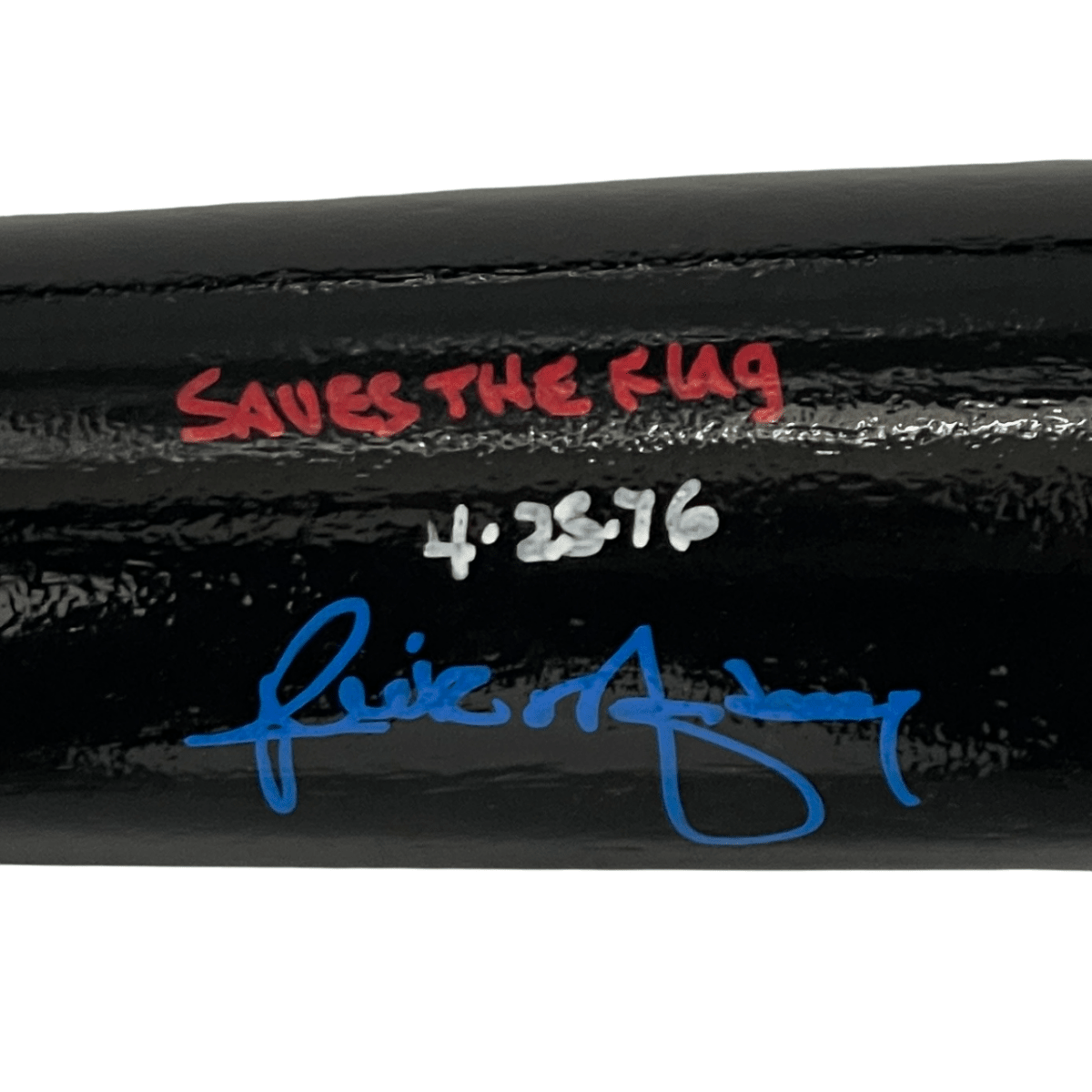 Rick Monday Signed Auto Rawlings Baseball Bat w/ Save the Flag Beckett BAS COA