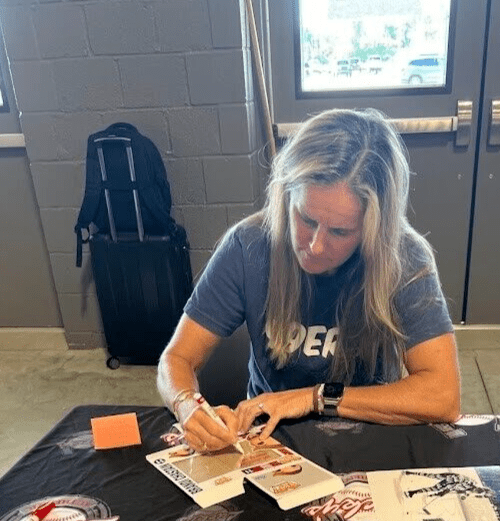 Brandi Chastain Signed Auto USA Funko Pop 99 WC Wining Goal Beckett BAS COA RWB