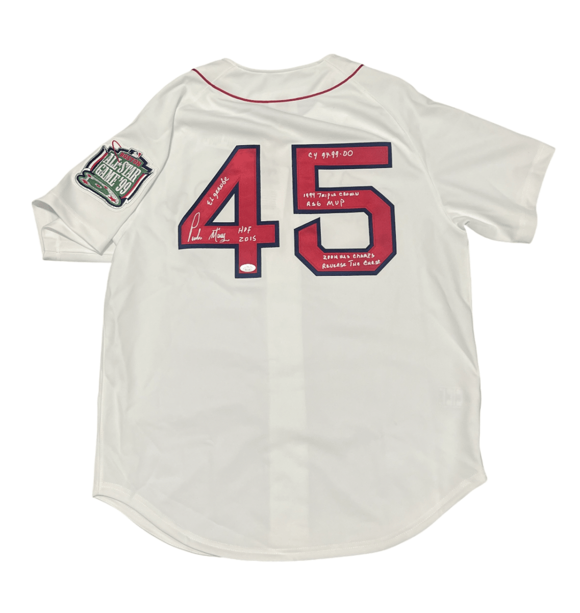 Pedro Martinez Signed Mitchell & Ness Authentic Red Sox Jersey 7x Insc JSA W COA