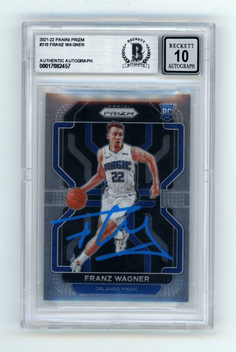 Franz Wagner 2021-22 Panini Prizm #310 Rookie RC Signed Beckett BAS BGS 10 Auto