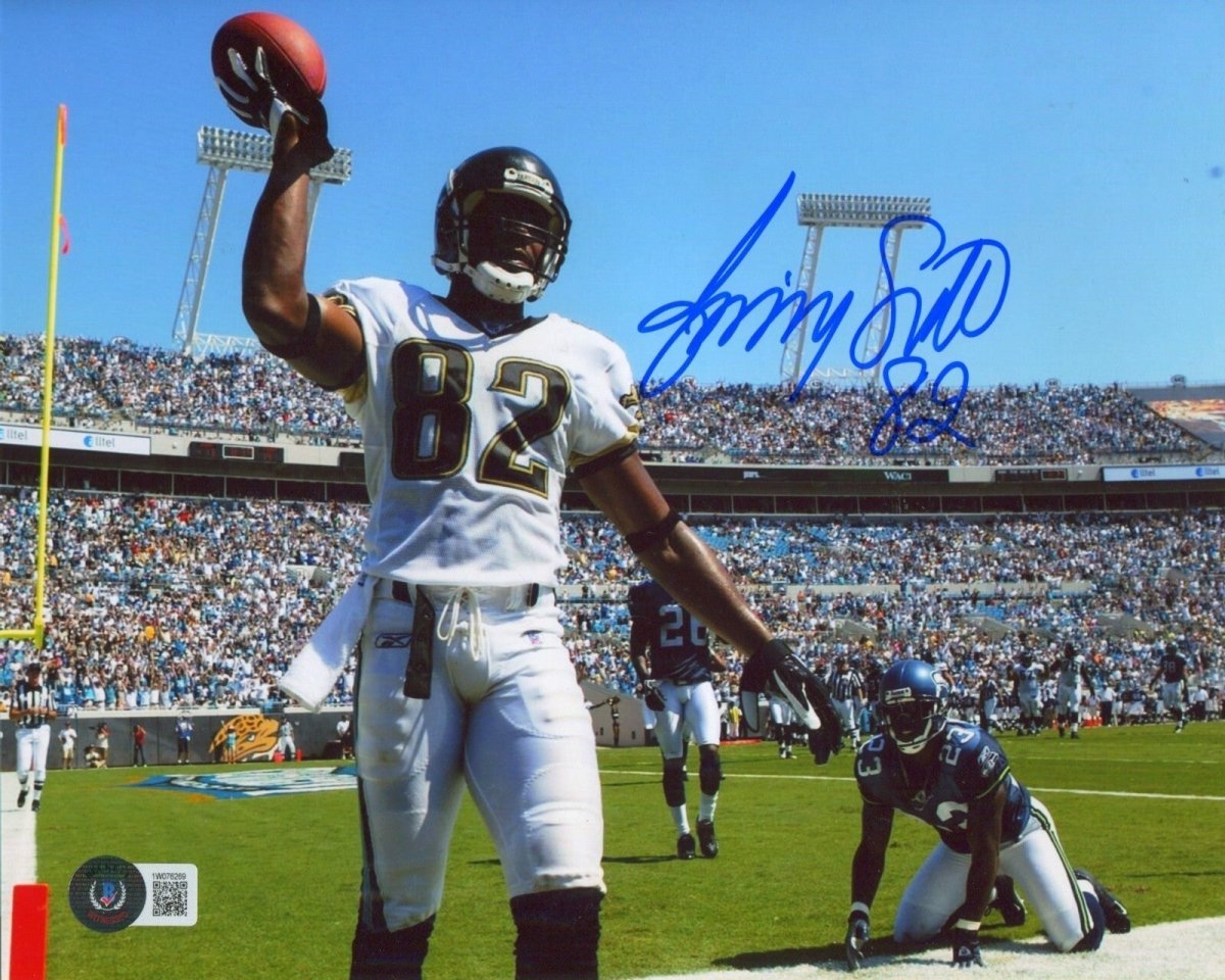Jimmy Smith Signed Jacksonville Jaguars 8x10 Photo Beckett Witness BAS COA #3