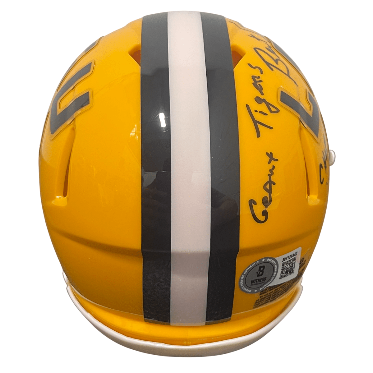 Bert Jones Signed LSU Speed Mini Helmet w Geaux Tigers CHOF 16 Beckett W BAS COA