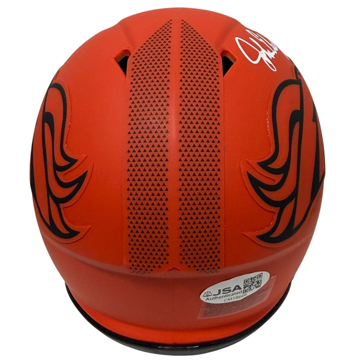 John Elway Signed Autographed Denver Broncos Rave Mini Helmet JSA COA