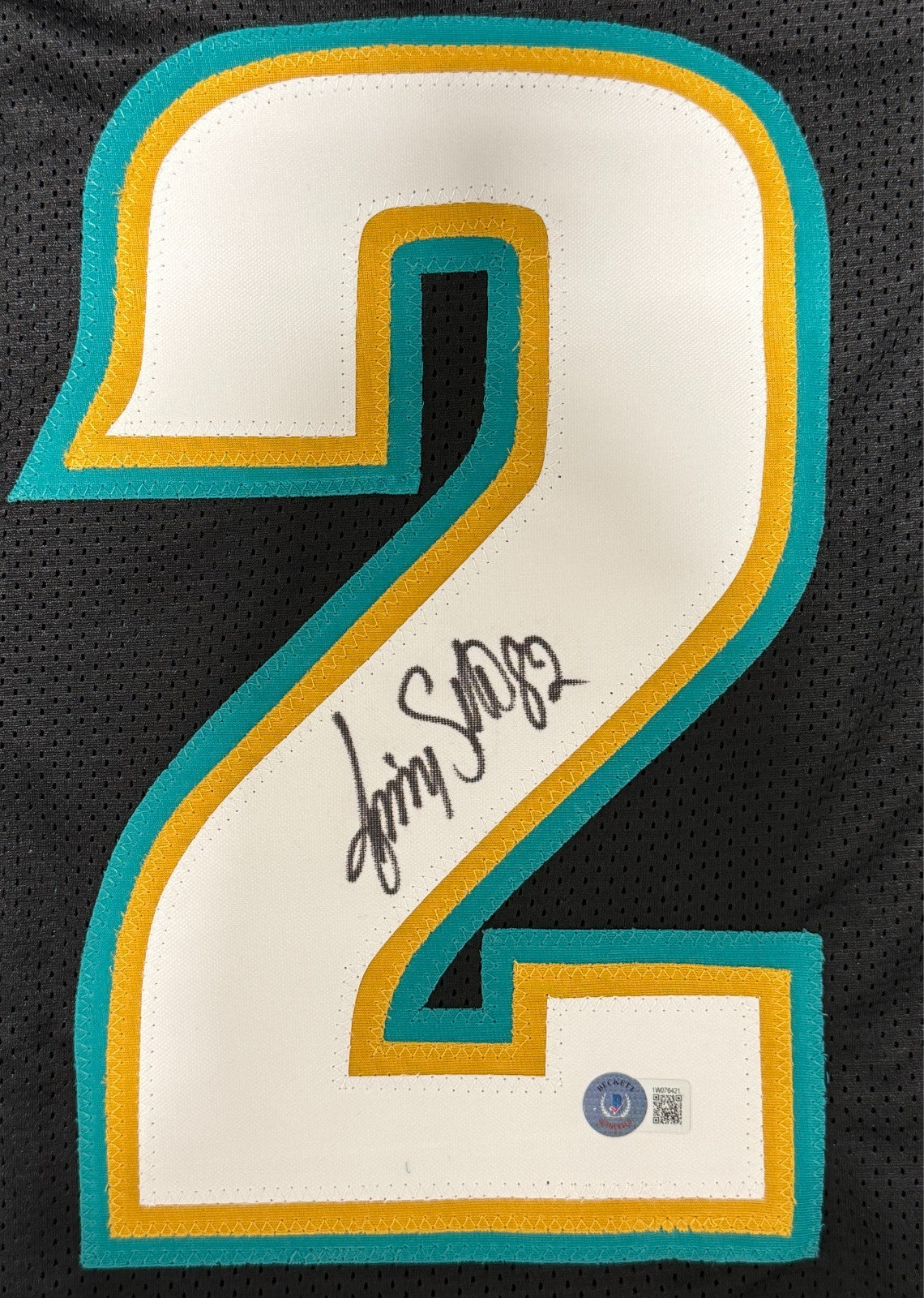 Jimmy Smith Signed Jacksonville Jaguars Custom Jersey Beckett Witness BAS COA