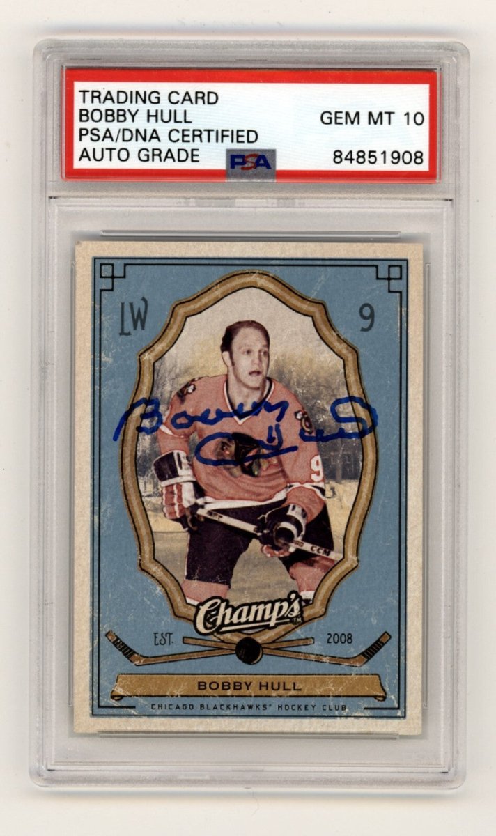 Bobby Hull 2009-10 Upper Deck Champ's #25 Signed PSA 10 Auto Blackhawks HOF