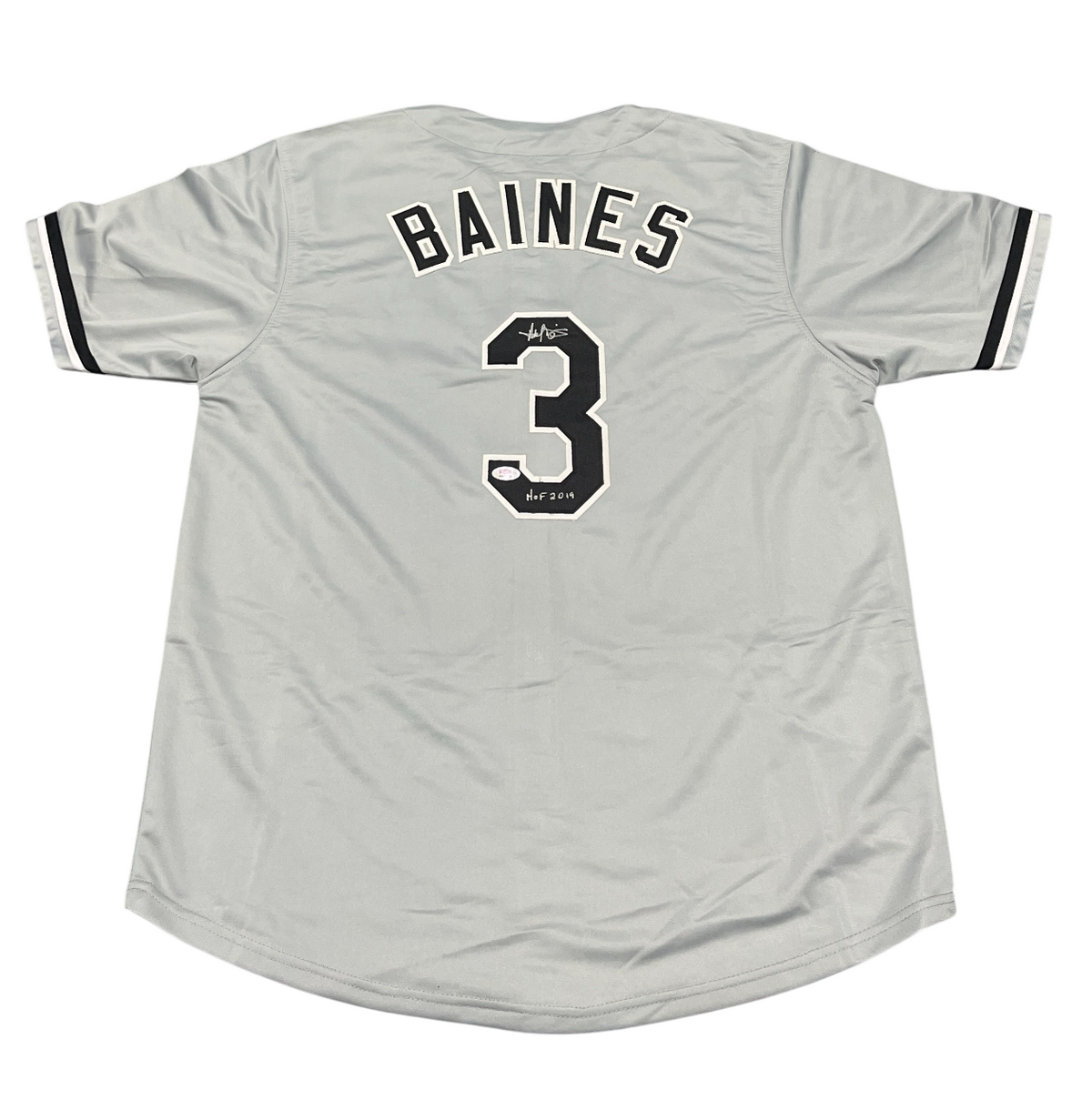 Harold Baines Signed Chicago White Sox Custom Grey Jersey w/ HOF 19 PSA COA