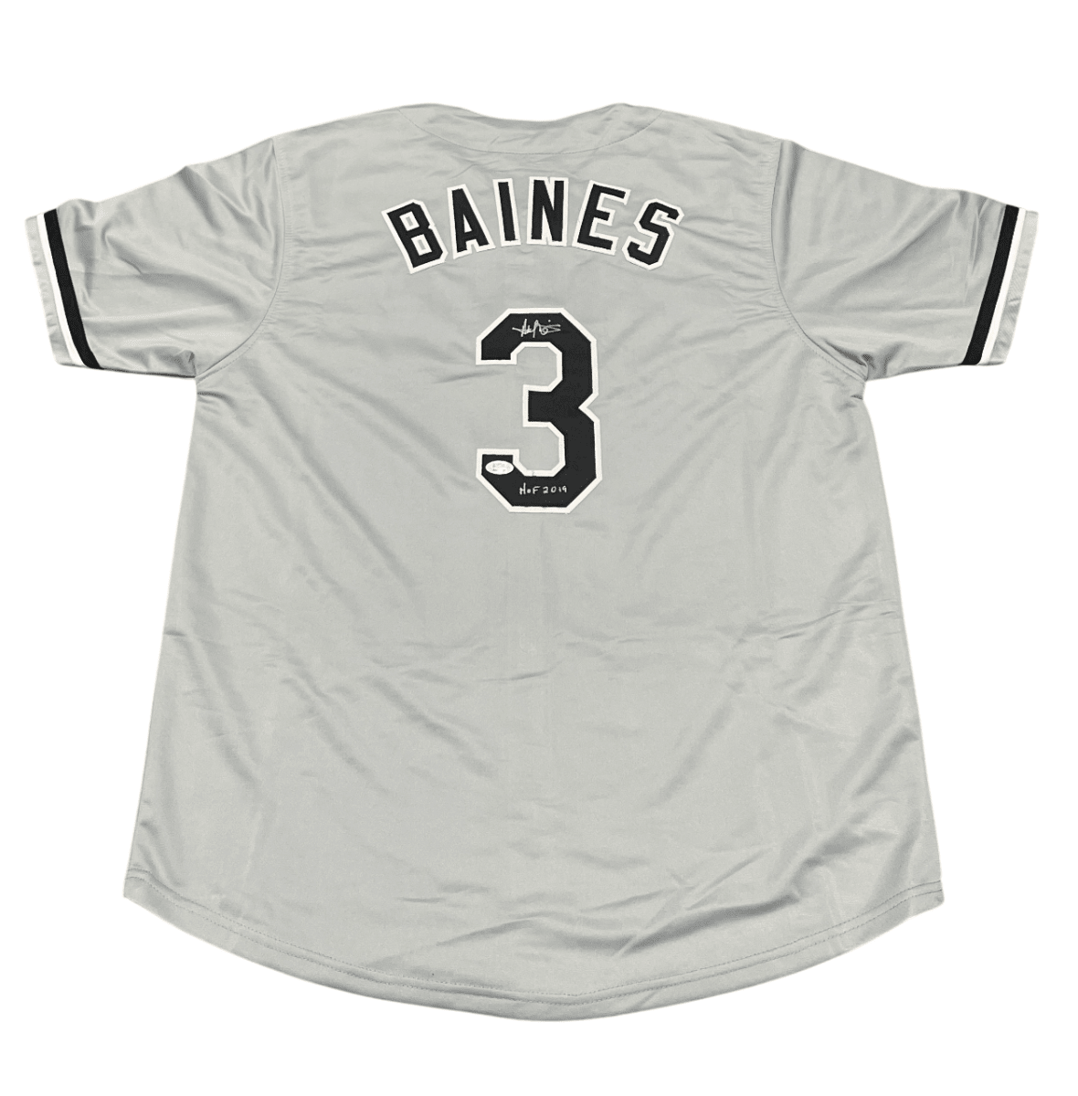 Harold Baines Signed Chicago White Sox Custom Grey Jersey w/ HOF 19 PSA COA