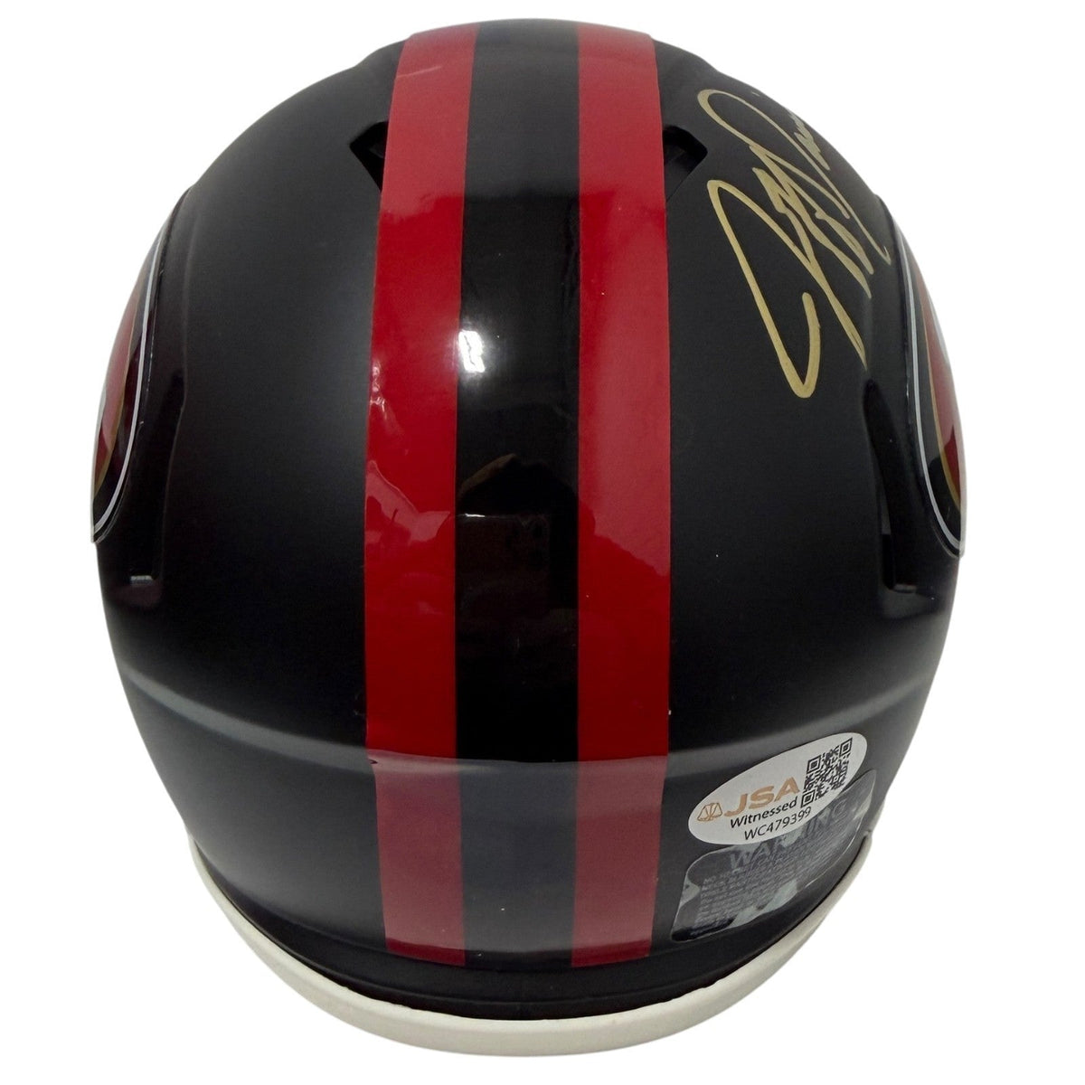 Jeff Garcia Signed San Francisco 49ers Rivalries Mini Helmet JSA Witness COA