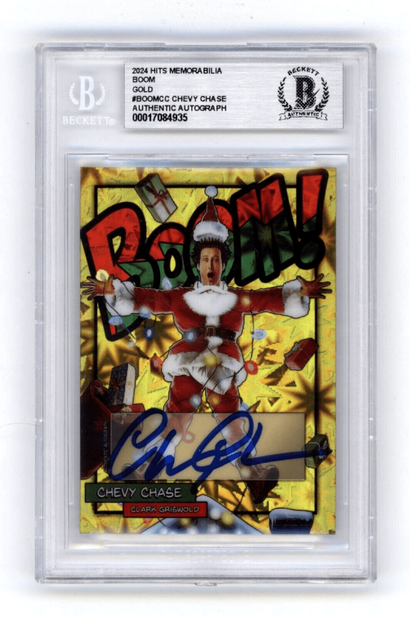Chevy Chase 2024 Hits Memorabilia BOOM Gold #/10 Signed BGS BAS Auto X-Mas