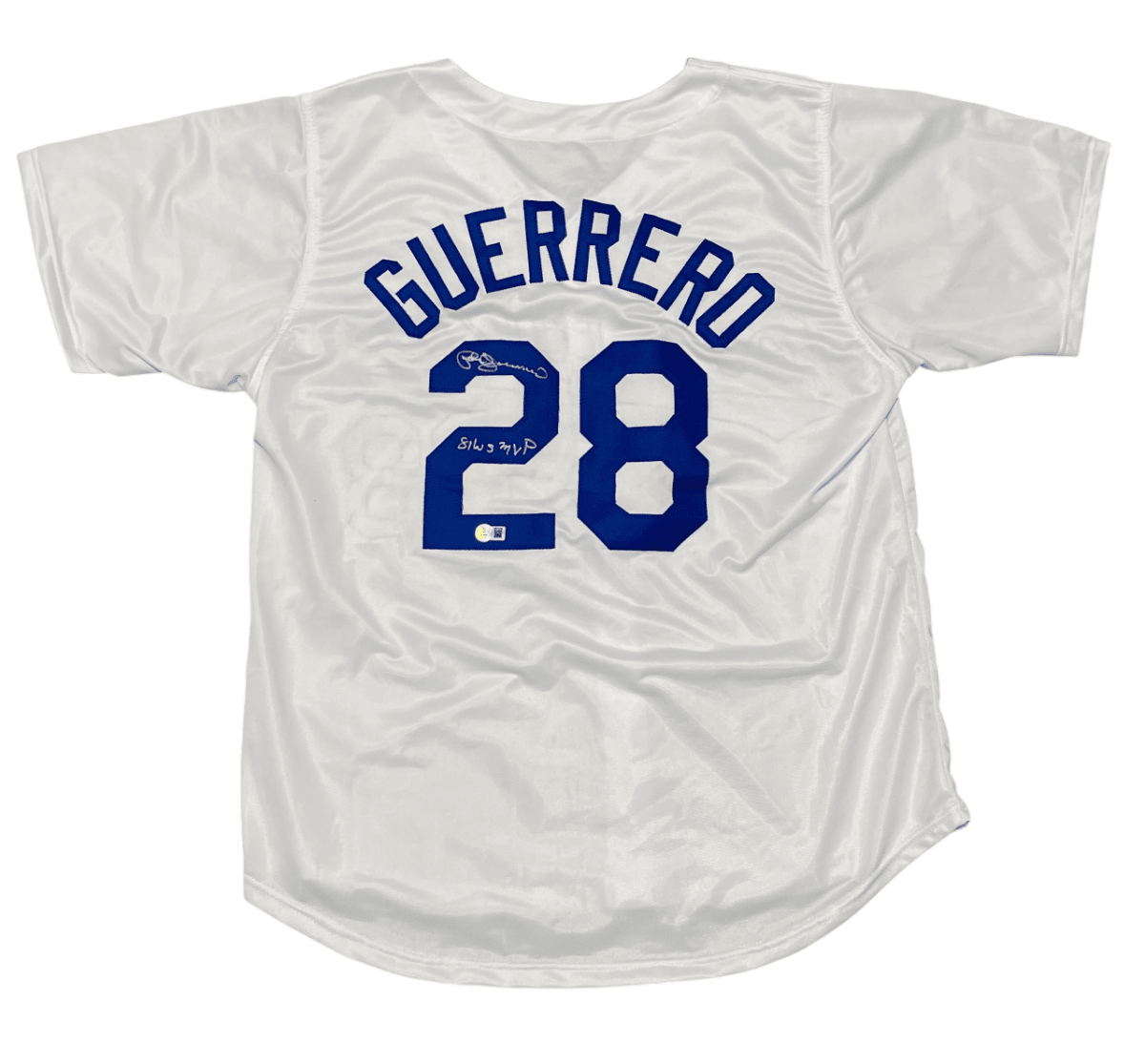 Pedro Guerrero Signed Dodgers Custom Jersey w/ 81 WS MVP Beckett W BAS COA