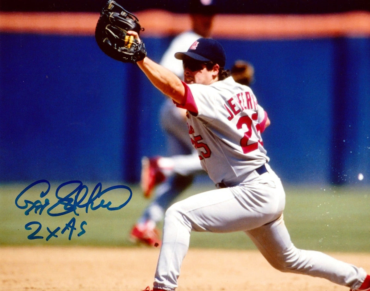 Gregg Jefferies Signed St Louis Cardinals 8x10 Photo w/ 2x AS LSCM COA