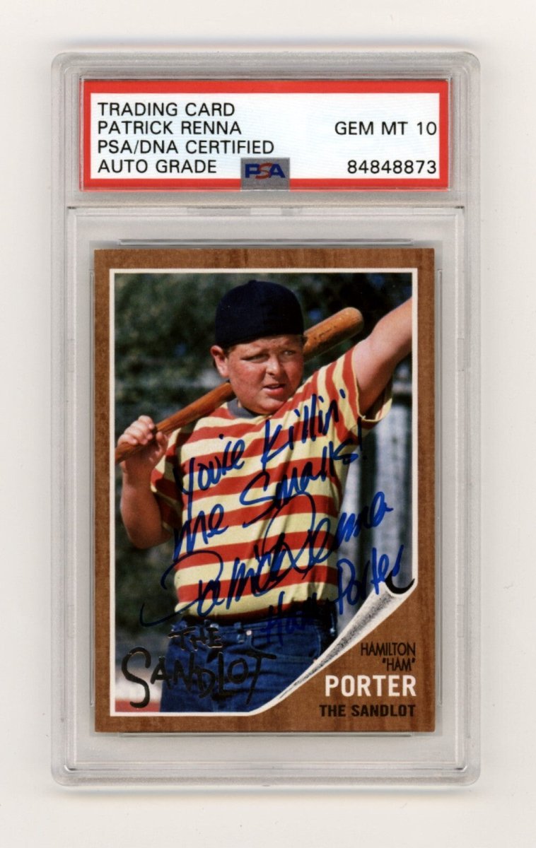 Patrick Renna 2018 Topps Archives The Sandlot Ham Porter Insc Signed PSA 10 Auto